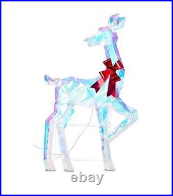 Iridescent Prismatic Deer Family Twinking Lights 3-piece Set Holiday Time NEW Iridescent Prismatic Deer Family Twinking Lights 3-piece Set Holiday Time NEW
