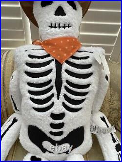 Isaac Mizrahi Plush Cowboy Skeleton Pillow 5ft Sheriff Halloween Decor Viral