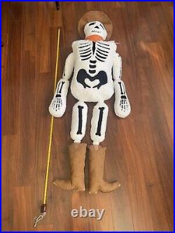 Isaac Mizrahi Plush Cowboy Skeleton Pillow 5ft Sheriff Halloween Decor Viral