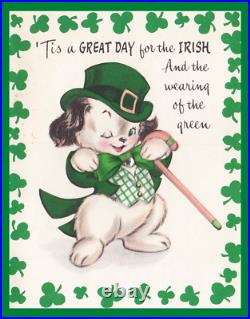 Its A Great Day To Be Irish Puppy St Patrick’s Day Handmade Wreath