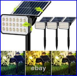 JACKYLED 84-LED Solar Spotlights 5 Lighting 4 Pack, Warm/Cool/Neutral White