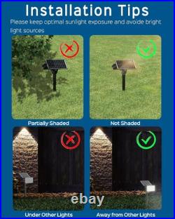 JACKYLED 84-LED Solar Spotlights 5 Lighting 4 Pack, Warm/Cool/Neutral White
