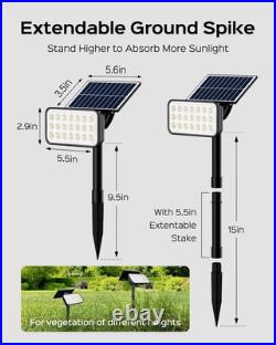 JACKYLED 84-LED Solar Spotlights 5 Lighting 4 Pack, Warm/Cool/Neutral White