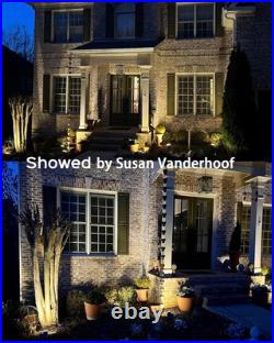 JACKYLED 84-LED Solar Spotlights 5 Lighting 4 Pack, Warm/Cool/Neutral White