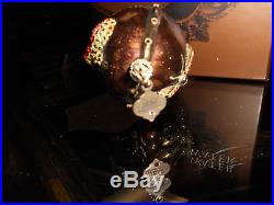 JAY STRONGWATER Brown Egg with Lizard & Bees with Swarovski Crystals