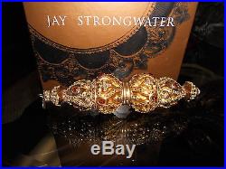 JAY STRONGWATER Gold Finial with Swarovski Crystals Ornament