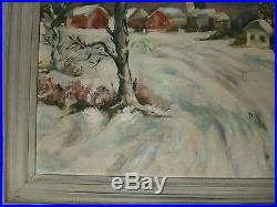 JOSEPH BABAY (Listed Artist 20 TH C) painting Winter Landscape Detroit Painter