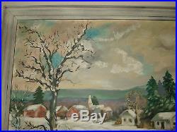 JOSEPH BABAY (Listed Artist 20 TH C) painting Winter Landscape Detroit Painter