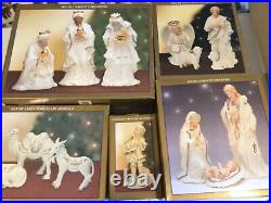 Jade Porcelain 14 Piece Nativity Set Ivory with Gold and Colors Bon Ton Free Ship