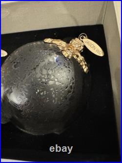 Jason Wu Glass Ornament Set of 3 White Black Lace Red Gold Christmas 9 Sets