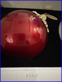 Jason Wu Glass Ornament Set of 3 White Black Lace Red Gold Christmas 9 Sets