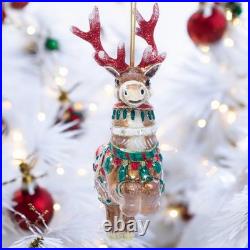 Jay Strongwater Comet Glass Ornament SDH20011-250 Christmas reindeer Jay Strongwater Comet Glass Ornament SDH20011-250 Christmas reindeer