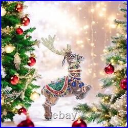 Jay Strongwater Dasher Glass Ornament SDH2117-250 Christmas reindeer