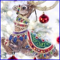 Jay Strongwater Dasher Glass Ornament SDH2117-250 Christmas reindeer