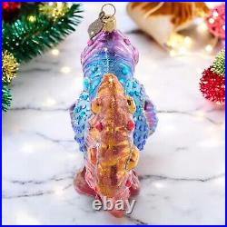Jay Strongwater Fancy Fish Glass Ornament SDH20105-250 Christmas