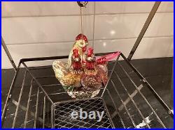 Jay Strongwater Glass Ornament 12 Days Of Christmas 3 French Hens Swarovski