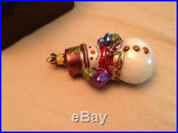 Jay Strongwater SNOWMAN ORNAMENT GIFT BOXED ELEGANT CHRISTMAS HOLIDAY NEW