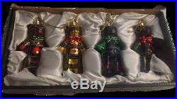 Jeffrey Banks Set of 4 Plaid Bear Ornaments