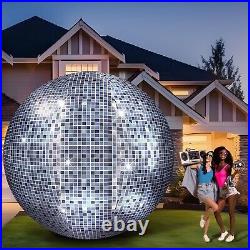 Jetec 7 ft Lighted Inflatable Disco Ball Mirror Ball Oversized Inflatable Dec