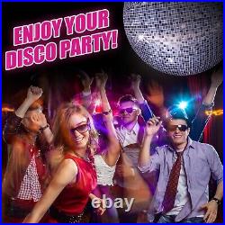 Jetec 7 ft Lighted Inflatable Disco Ball Mirror Ball Oversized Inflatable Dec