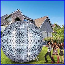 Jetec 7 ft Lighted Inflatable Disco Ball Mirror Ball Oversized Inflatable Dec