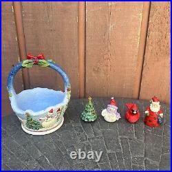 Jim Shore 2021 Merry Season of Surprises Christmas Basket with Ornaments 6009608