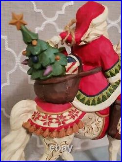 Jim Shore 6006632 Santa Riding Horse Seasonal Steed Figurine FREE SHIP NEW
