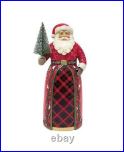 Jim Shore Heartwood Creek Christmas Tidings Santa with Plaid 6012030FD