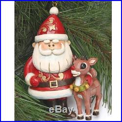 Jim Shore Light-Up Rudolph(r) & Santa Christmas Ornament