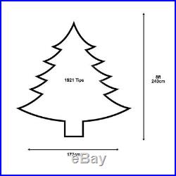 Jingles Artificial Christmas Tree Amsterdam Pine, PVC Spruce Metal Fir Xmas 8ft