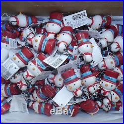 Joblot 500 Snowman personalised male female Russ Berrie hanging tree decoration