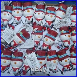 Joblot Wholesale 70 Snowman Snowmen Christmas Xmas decoration personalised names