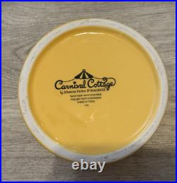 Johanna Parker Carnival Cottage Ceramic Candy Corn Stacker Canister Set New