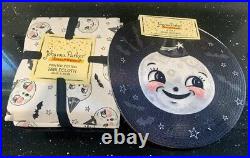 Johanna Parker Set Tablecloth & Placemats Luna Laughing Moon Halloween Spooky