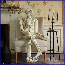 John Derian Threshold 63 LONG LOST FRIEND Lifesize Skeleton Halloween Pillow