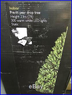 John Lewis 7ft Pear Drop 300 Warm White LED Christmas Tree NEW RRP £150