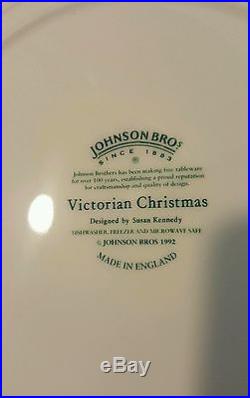 Johnson Brothers Victorian Christmas 12 Place Settings Pristine Condition