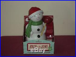 Jolly in the John Snowman Sing Speak Bathroom Hallmark Christmas Fun Gift NEW