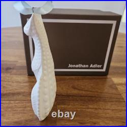Jonathan Adler Sitting White Cat Porcelain Ornament with Box Ceramic Figure