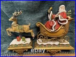 Joseph's Studio by Roman 2008 Santa & Reindeer Stocking Holders #37011
