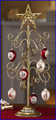 Joyous Holiday Tabletop Tree Christmas Ornament Holder Metal 20H NEW I5691