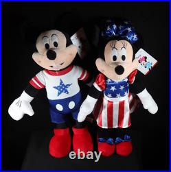 July Fourth Disney Mickey Mouse & Minnie Mouse Patriotic Door Greeter SET NEW