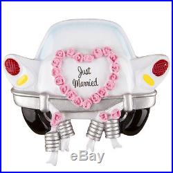 Just Married Car Personalized Christmas Tree Ornament