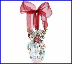 KIRKS FOLLY Christmas Magic Fairy Crystal Tree Window Ornament Silvertone $