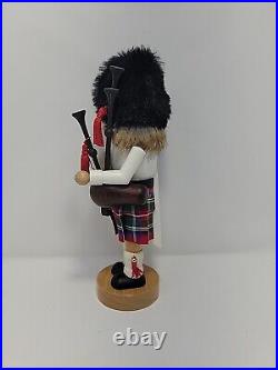 KWO Scottish Bagpiper Christmas Nutcracker 12 Handcrafted GERMANY-EUC