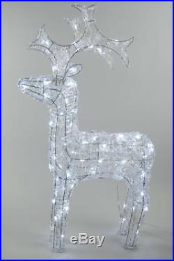 Kaemingk Christmas LED Indoor Outdoor Acrylic Reindeer 120cm COOL WHITE
