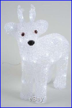 Kaemingk Christmas LED Indoor Outdoor Acrylic Reindeer 31cm COOL WHITE