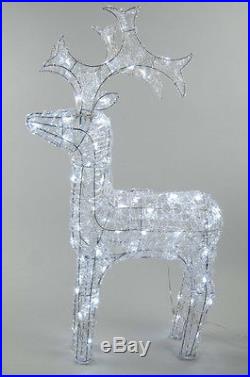 Kaemingk Christmas LED Indoor Outdoor Acrylic Reindeer 60cm COOL WHITE