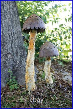 Kalalou Set of 2 Metal Mushrooms CZG1108