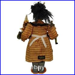 Karen Didion Lighted Fall Harvest Witch Halloween Figurine 21 Inch Multicolor